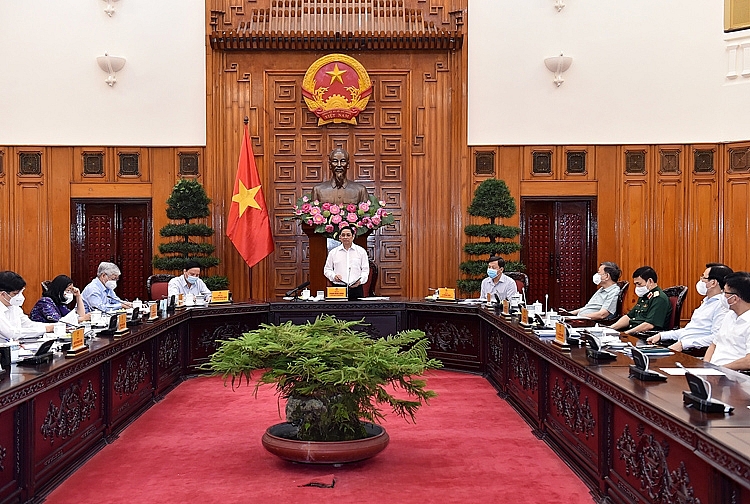 Thủ tướng Phạm Minh Chính chủ trì họp Ban Chỉ đạo quốc gia phòng, chống dịch bệnh COVID-19 Thủ tướng Phạm Minh Chính chủ trì họp Ban Chỉ đạo quốc gia phòng, chống dịch bệnh COVID-19
