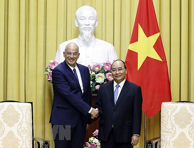 Chủ tịch nước Nguyễn Xuân Phúc tiếp Bộ trưởng Ngoại giao Hy Lạp Nikolaos Dendias