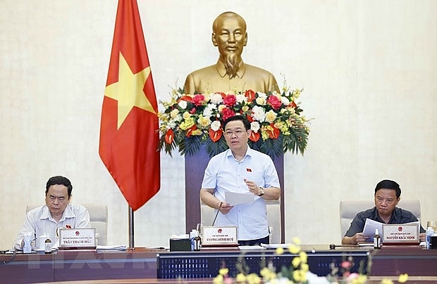 Chủ tịch Quốc hội Vương Đình Huệ phát biểu khai mạc Phiên họp bất thường tháng 8 của Ủy ban Thường vụ Quốc hội