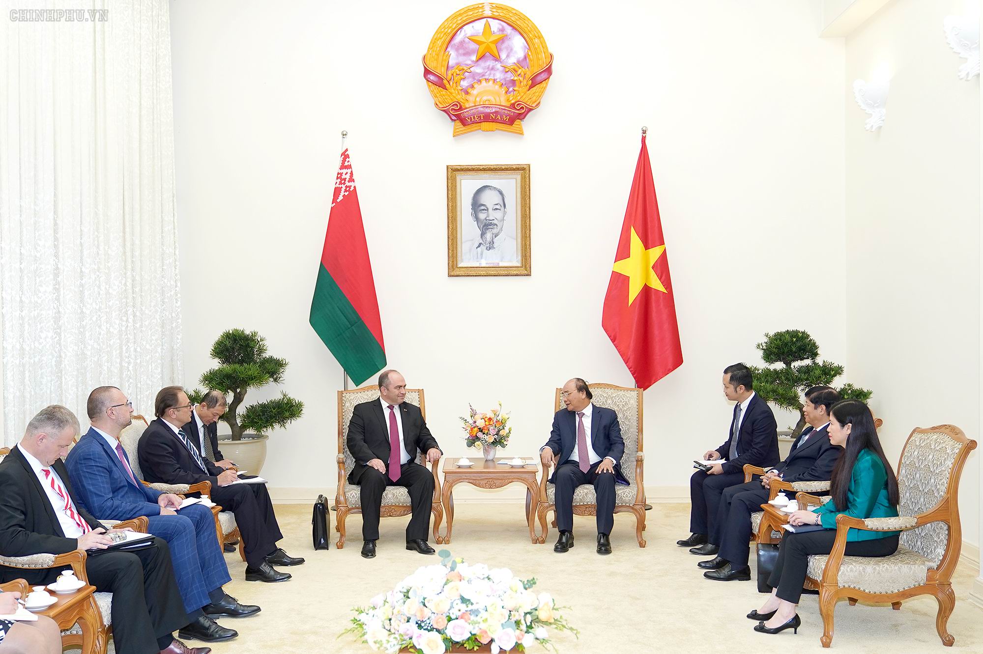 thu tuong hoan nghenh cac de xuat hop tac kinh te cua belarus voi viet nam