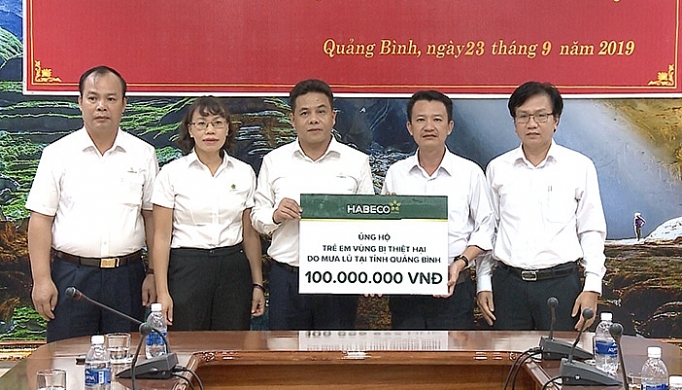 habeco ung ho 200 trieu dong cho tre em tai quang binh va quang tri