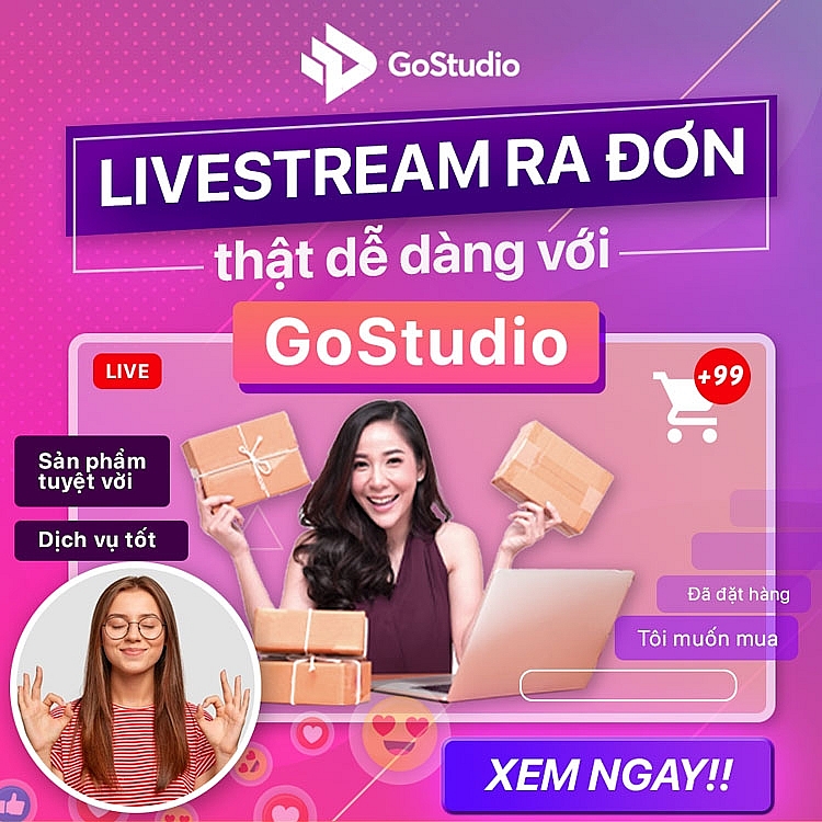 GoStudio hỗ trợ nhà bán hàng livetream chuyên nghiệp, tăng tỉ lệ ra đơn