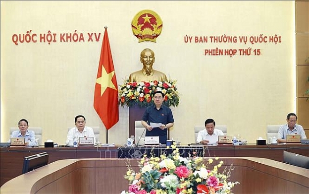 Chủ tịch Quốc hội Vương Đình Huệ phát biểu khai mạc phiên họp