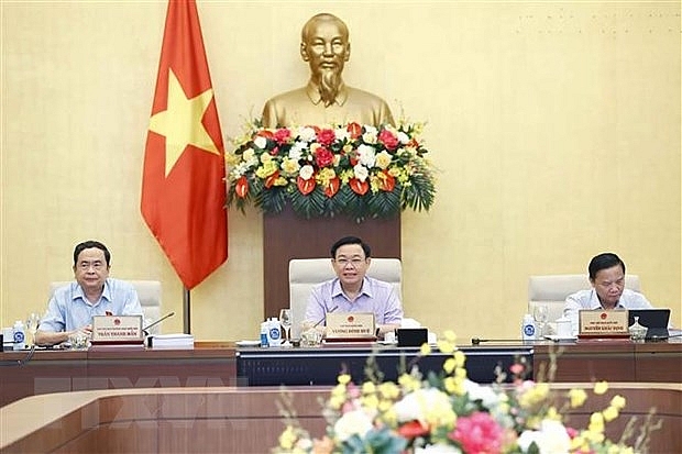 Chủ tịch Quốc hội Vương Đình Huệ phát biểu