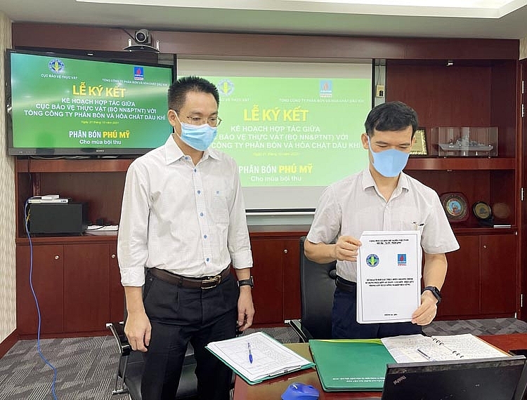 PVFCCo ký kết với cục Bảo vệ thực vật hợp tác triển khai chương trình sử dụng phân bón an toàn, cân đối, hiệu quả PVFCCo ký kết với cục Bảo vệ thực vật hợp tác triển khai chương trình sử dụng phân bón an toàn, cân đối, hiệu quả