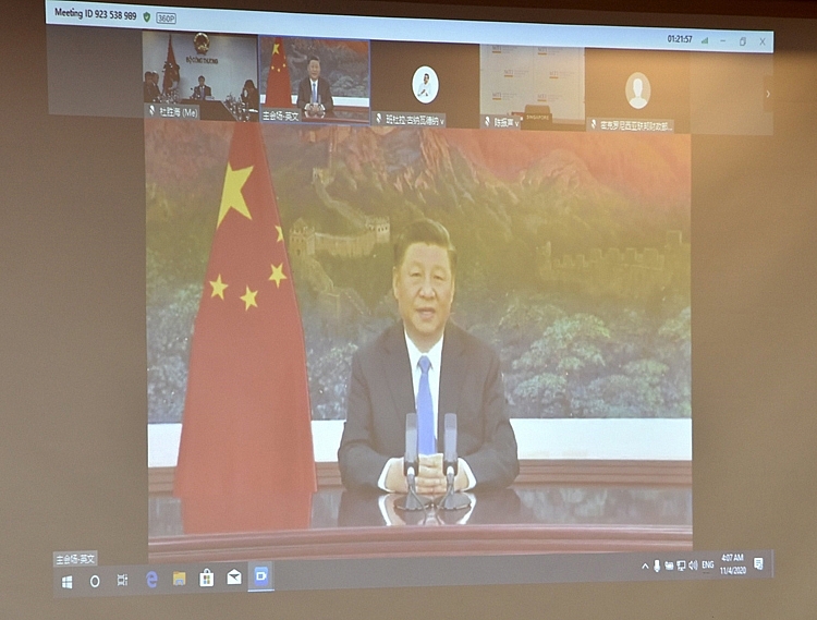 Tổng Bí thư, Chủ tịch nước Cộng hòa nhân dân Trung Hoa Tập Cận Bình phát biểu chào mừng Lễ Khai mạc Hội chợ CIIE 2020 4507-1