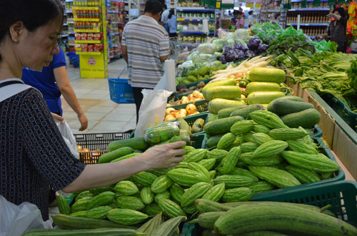 Giá rau củ quả ở TP HCM đã tăng nhiều trong thời gian qua Ảnh: Tấn Thạnh