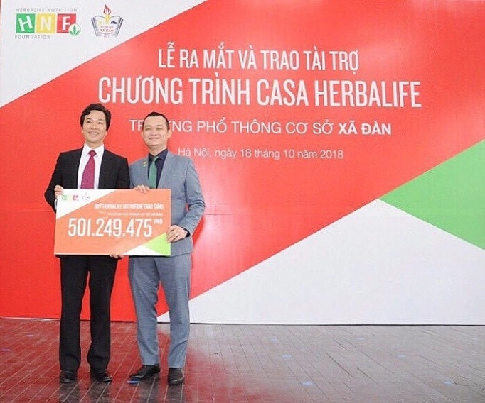 hnf ra mat chuong trinh casa herbalife moi tai truong ptcs xa dan