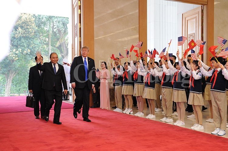 tong bi thu chu tich nuoc va thu tuong viet nam tiep va lam viec voi tong thong hoa ky