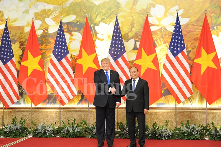 tong bi thu chu tich nuoc va thu tuong viet nam tiep va lam viec voi tong thong hoa ky