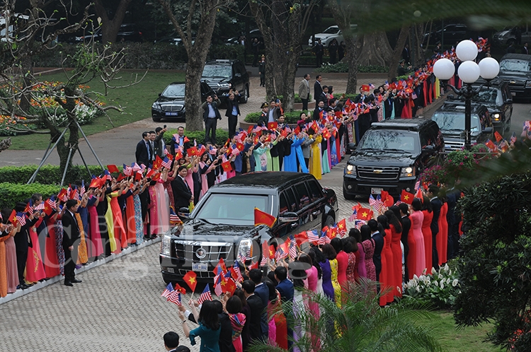 tong bi thu chu tich nuoc va thu tuong viet nam tiep va lam viec voi tong thong hoa ky