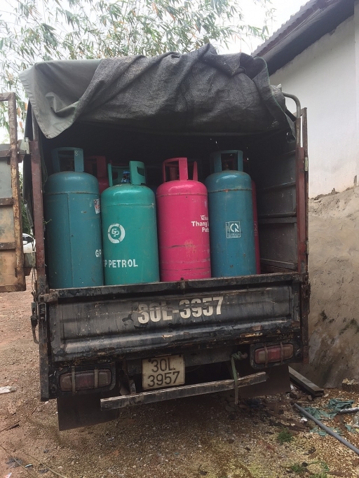 bac giang phat hien co so sang chiet gas trai phep