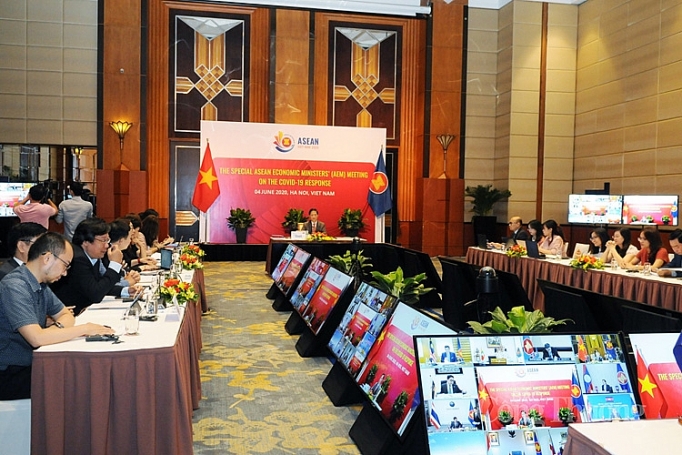 Hội nghị Bộ trưởng kinh tế ASEAN trực tuyến thông qua Kế hoạch Hành động Hà Nội ứng phó Covid-19 hoi nghi bo truong kinh te asean truc tuyen thong qua ke hoach hanh dong ha noi ung pho covid 19