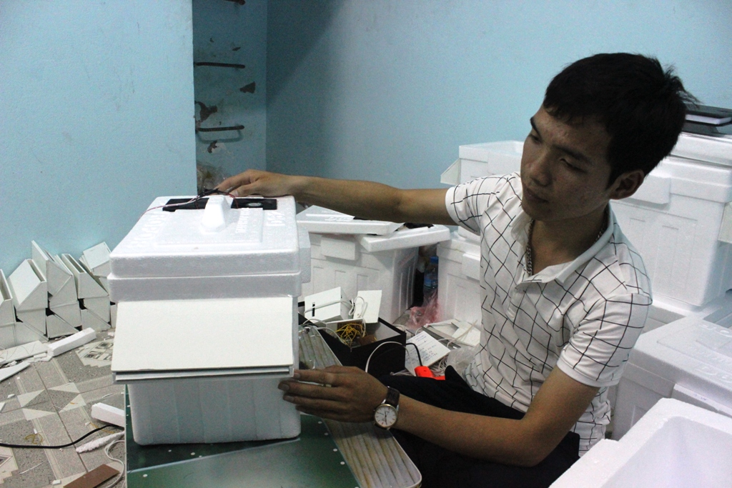 Hệ thống phễu lạnh được thiết kế ngang nhằm giúp diện tích làm lạnh được nhiều hơn