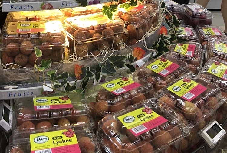 Vải thiều Việt Nam lần đầu xuất sang Singapore nhiều siêu thị cháy hàng vai thieu viet nam lan dau xuat sang singapore nhieu sieu thi chay hang