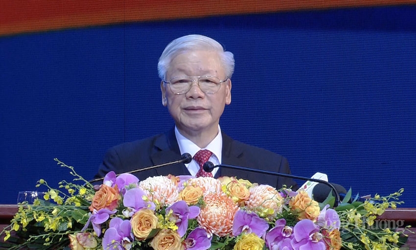 Tổng Bí thư, Chủ tịch nước Nguyễn Phú Trọng phát biểu tại lễ kỷ niệm