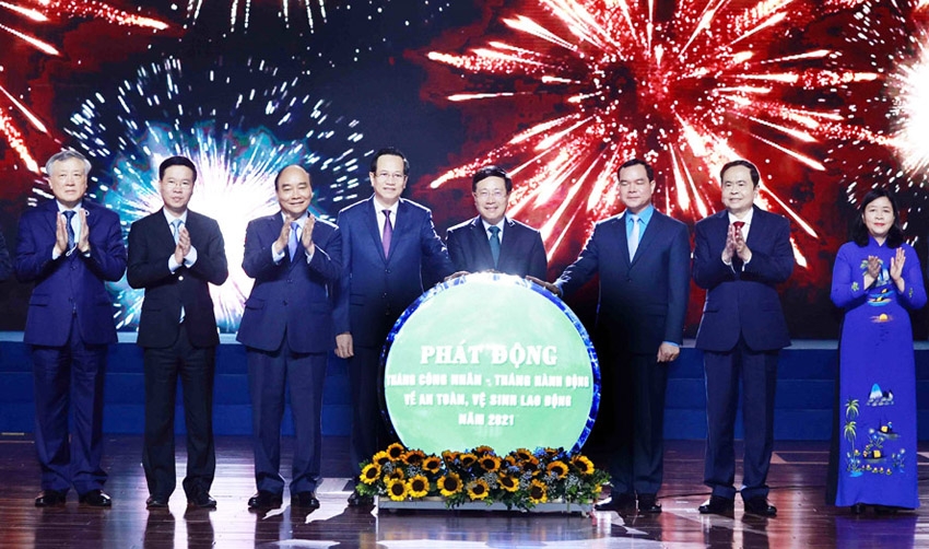 Lễ phát động Tháng Công nhân, Tháng hành động về An toàn, vệ sinh lao động năm 2021