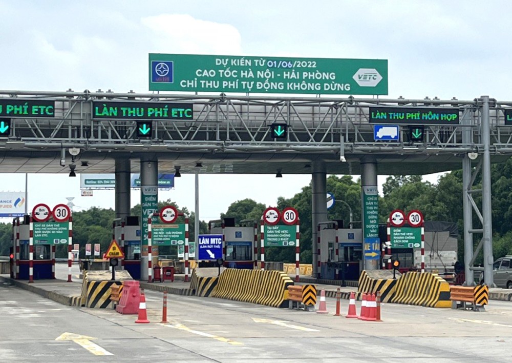 Từ hôm nay (1/6), chỉ thu phí không dừng trên cao tốc Hà Nội - Hải Phòng Từ hôm nay (1/6), chỉ thu phí không dừng trên cao tốc Hà Nội - Hải Phòng