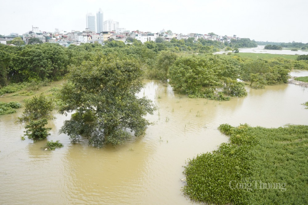 Việc nước sông Hồng dâng cao khiến cuộc sống, sinh hoạt của người dân vùng ven sông, bãi giữa sông Hồng bị ảnh hưởng.