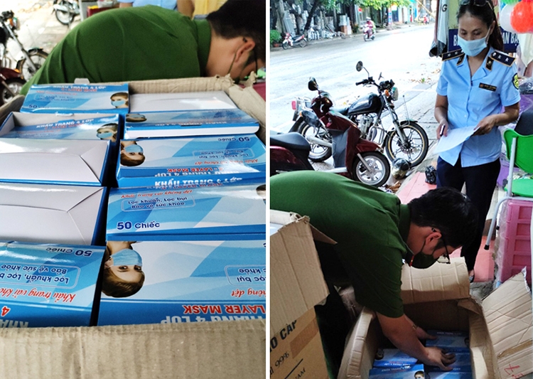 Đoàn kiểm tra liên ngành 389 tỉnh đang kiểm tra số khẩu trang y tế có dấu hiệu vi phạm Đoàn kiểm tra liên ngành 389 tỉnh đang kiểm tra số khẩu trang y tế có dấu hiệu vi phạm