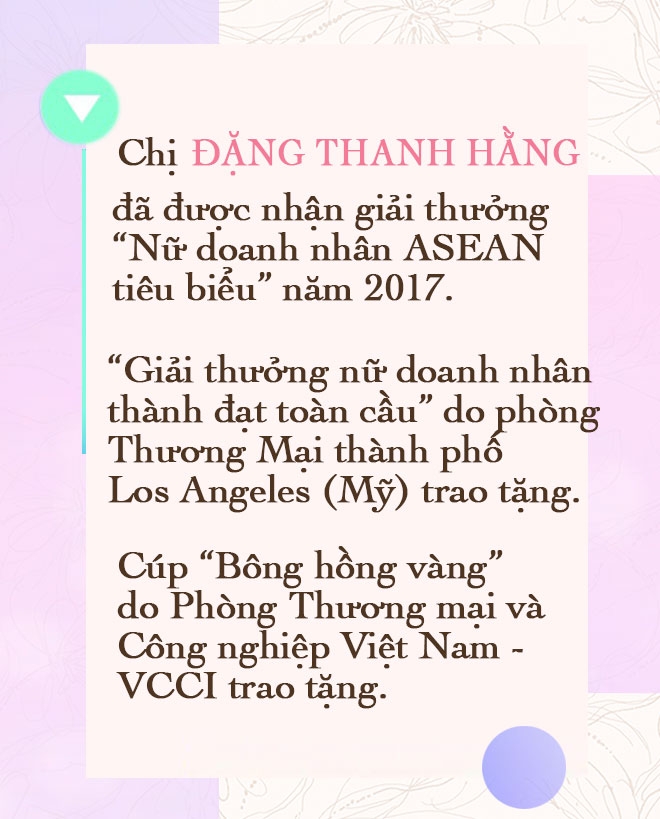Nữ doanh nhân Đặng Thanh Hằng và triết lý Tâm, Tín trong kinh doanh