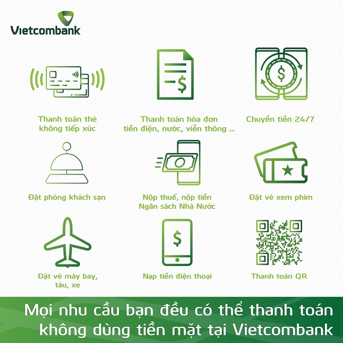 vietcombank huong ung manh me ngay khong dung tien mat 1606