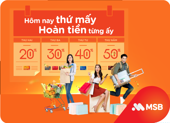 MSB hoàn tiền cho chủ thẻ tín dụng quốc tế khi mua sắm online msb hoan tien cho chu the tin dung quoc te khi mua sam online