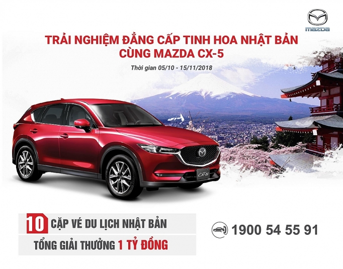 Mua Mazda CX-5 nhận chuyến du lịch Nhật Bản mua mazda cx 5 nhan chuyen du lich nhat ban