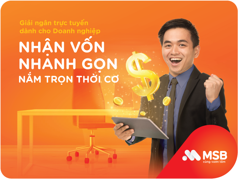 MSB giải ngân trực tuyến cho khách hàng vay vốn