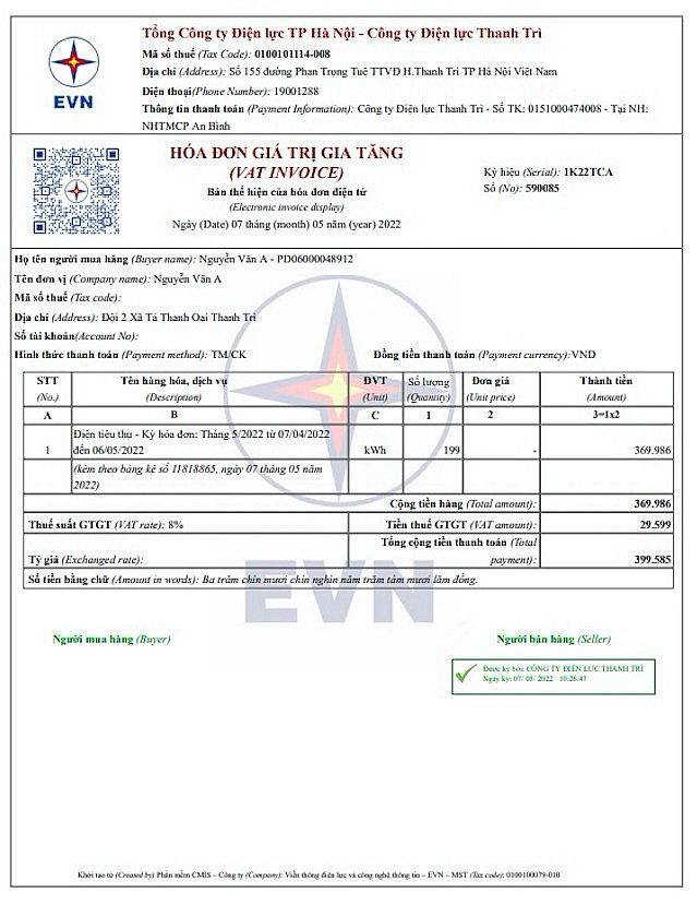 Tập đoàn Điện lực Việt Nam chính thức triển khai hóa đơn điện tử