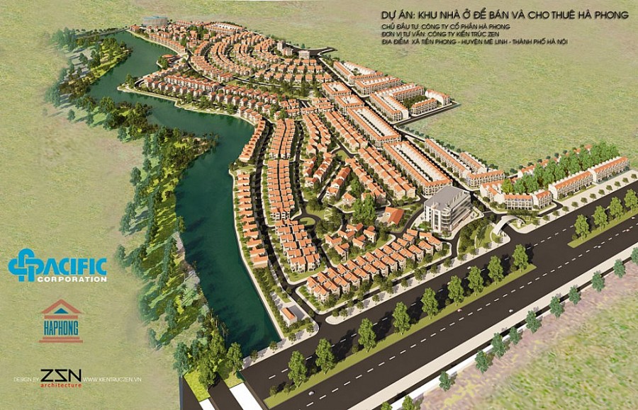 Phối cảnh dự án Khu nhà ở để bán và cho thuê Hà Phong