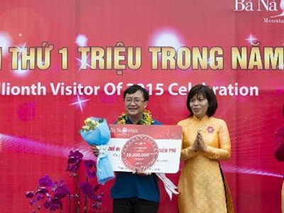 Đà Nẵng: Khu du lịch Bà Nà Hillls chào đón vị khách thứ 1 triệu Đà Nẵng: Khu du lịch Bà Nà Hillls chào đón vị khách thứ 1 triệu