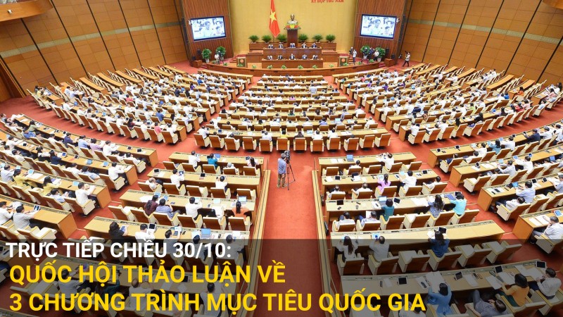 Trực tiếp chiều 30/10: Quốc hội thảo luận về 3 chương trình mục tiêu quốc gia