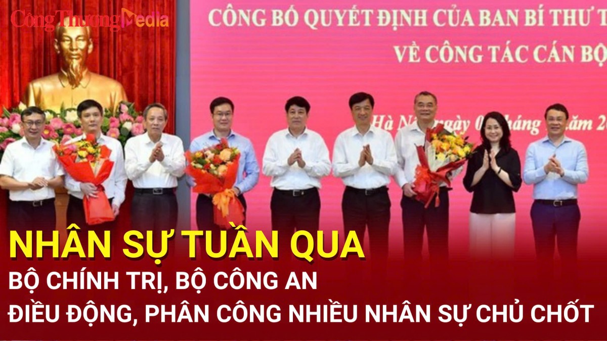 Bộ Chính trị, Bộ Công an điều động, phân công nhiều nhân sự chủ chốt