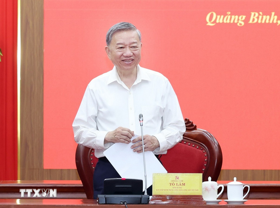 Tổng Bí thư Tô Lâm: Xây dựng Quảng Trị trở thành trung tâm năng lượng sạch