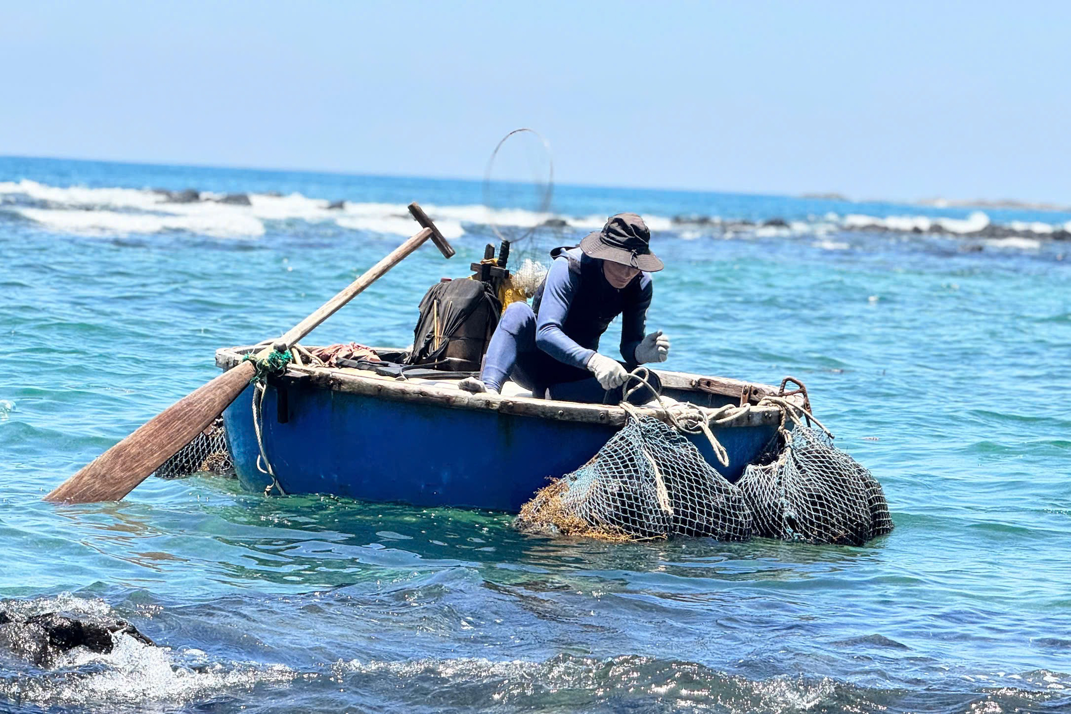 Ngư dân Quảng Ngãi săn 'nhân sâm biển', kiếm tiền triệu mỗi ngày