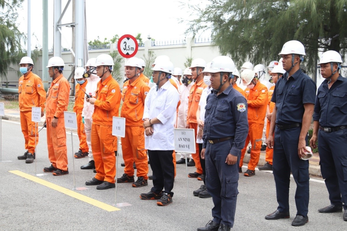 Nhà máy Nhiệt điện Vĩnh Tân 4 diễn tập ứng phó tình huống sự cố môi trường