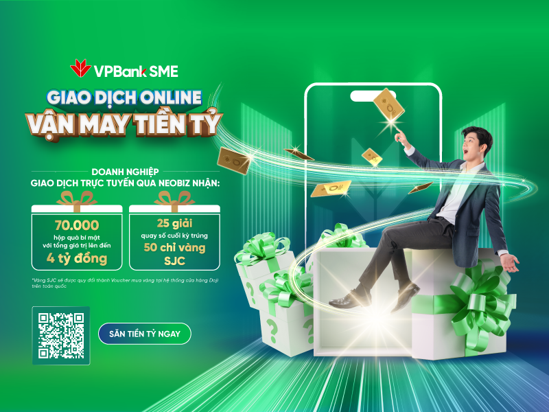 Doanh nghiệp giao dịch online cùng VPBank  “săn” vận may gần 4 tỷ đồng