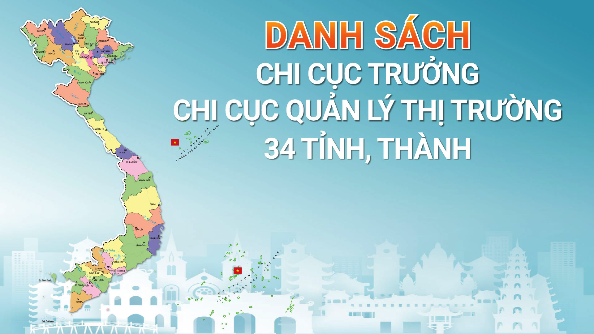 Infographic | Danh sách 34 Chi cục trưởng Chi cục Quản lý thị trường cả nước