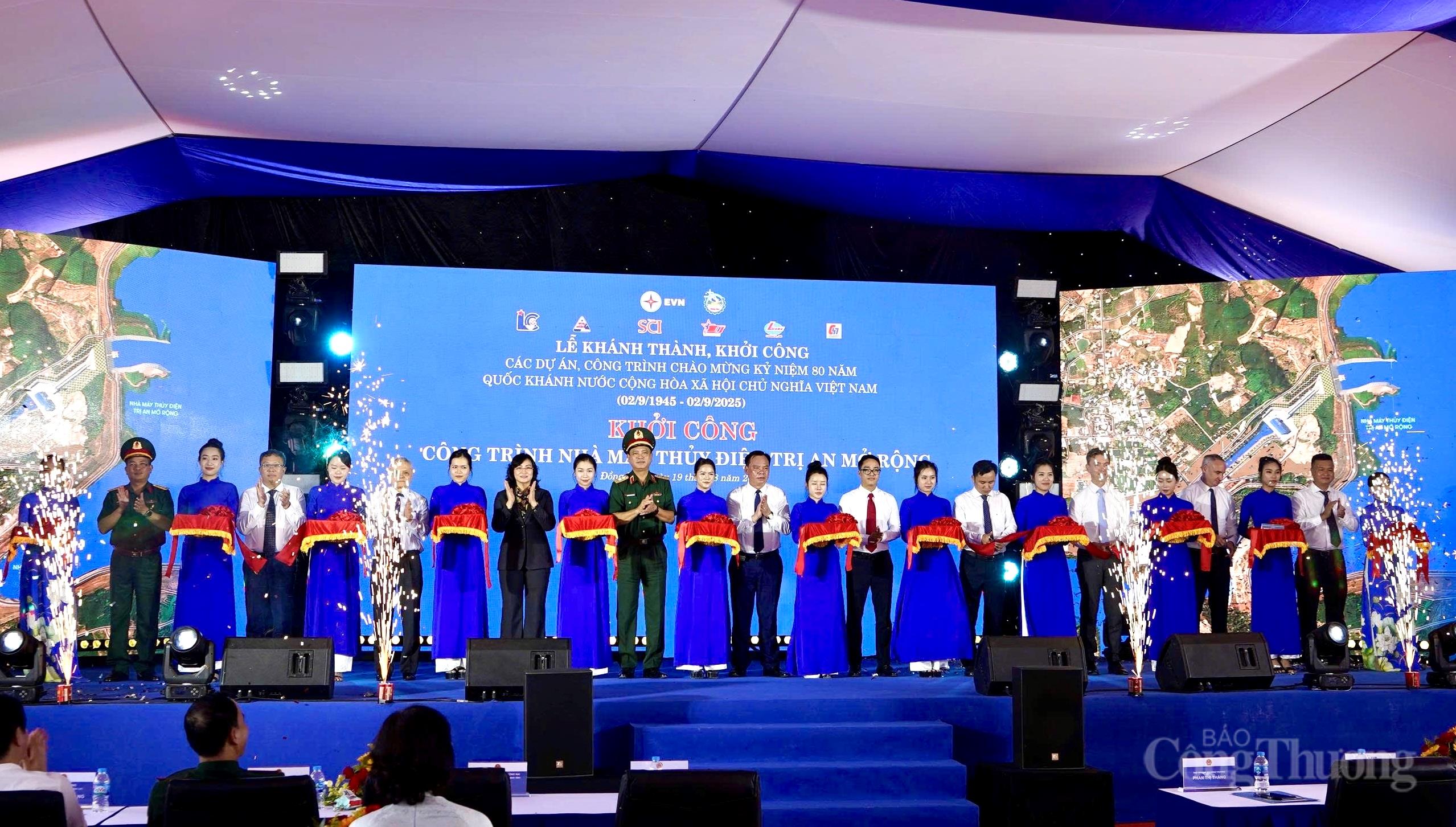 Chùm ảnh: Lễ khởi công Nhà máy Thuỷ điện Trị An mở rộng