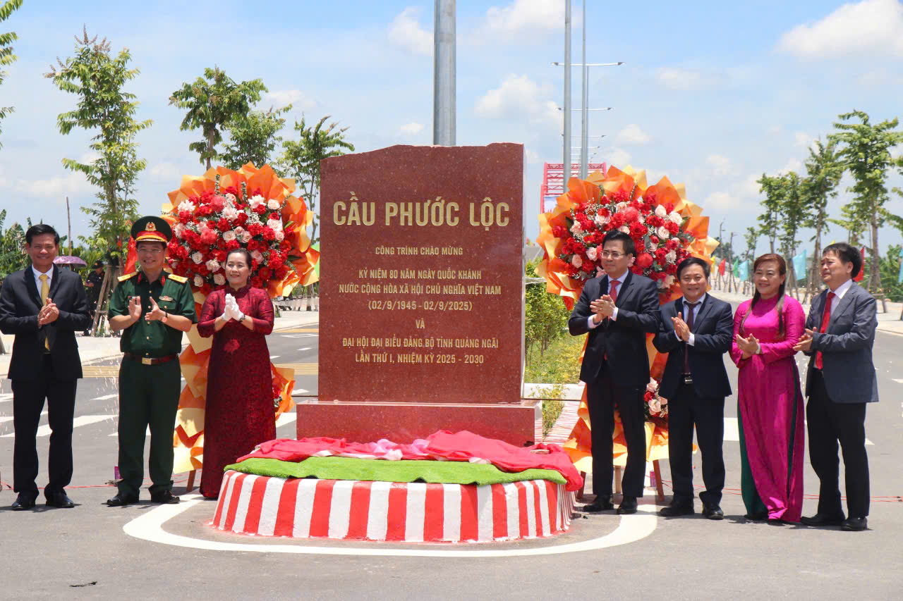 Quảng Ngãi: Khánh thành cầu Phước Lộc tổng mức đầu tư 850 tỷ đồng