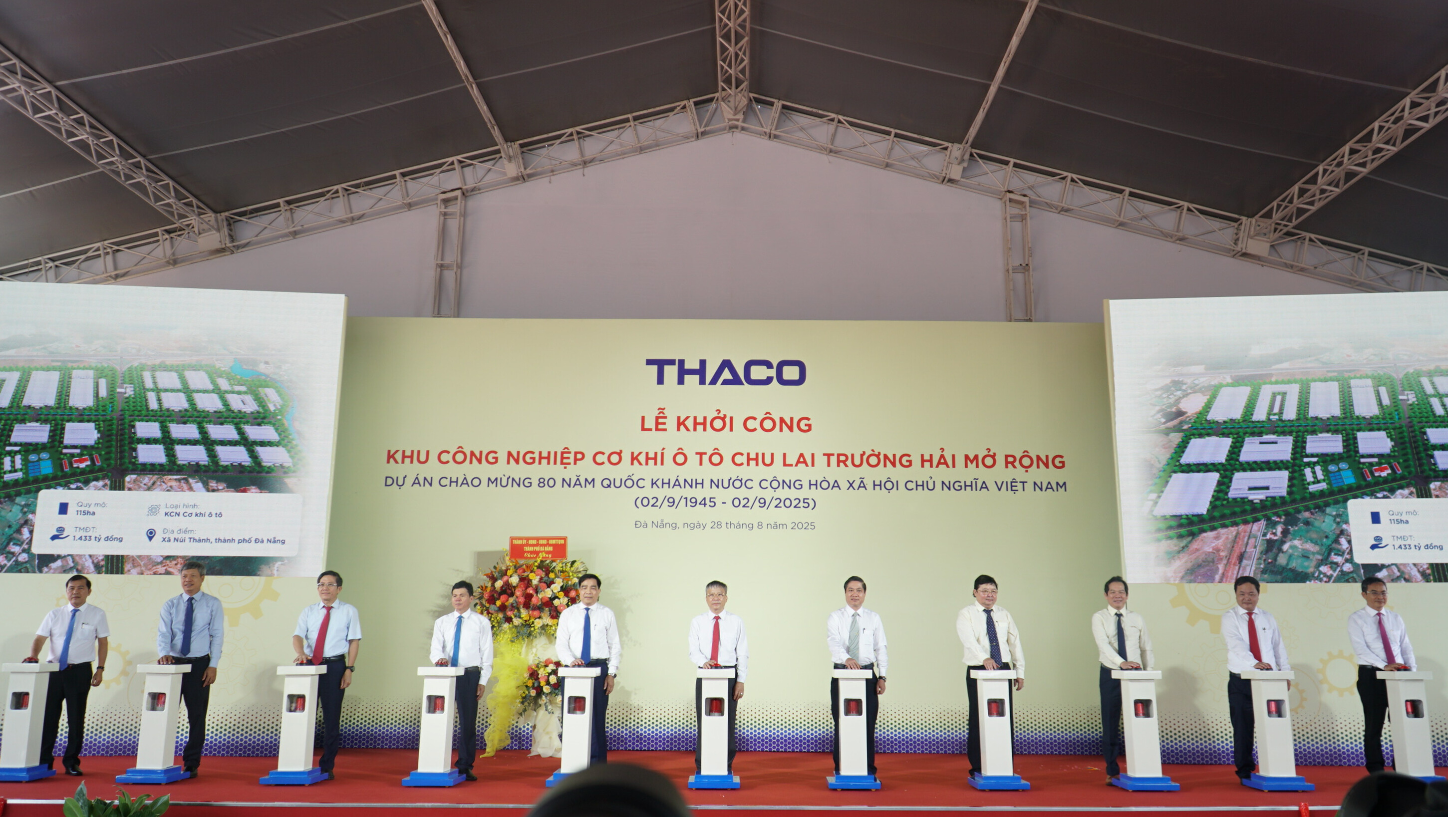 Khởi công Khu công nghiệp Cơ khí ô tô Chu Lai Trường Hải mở rộng