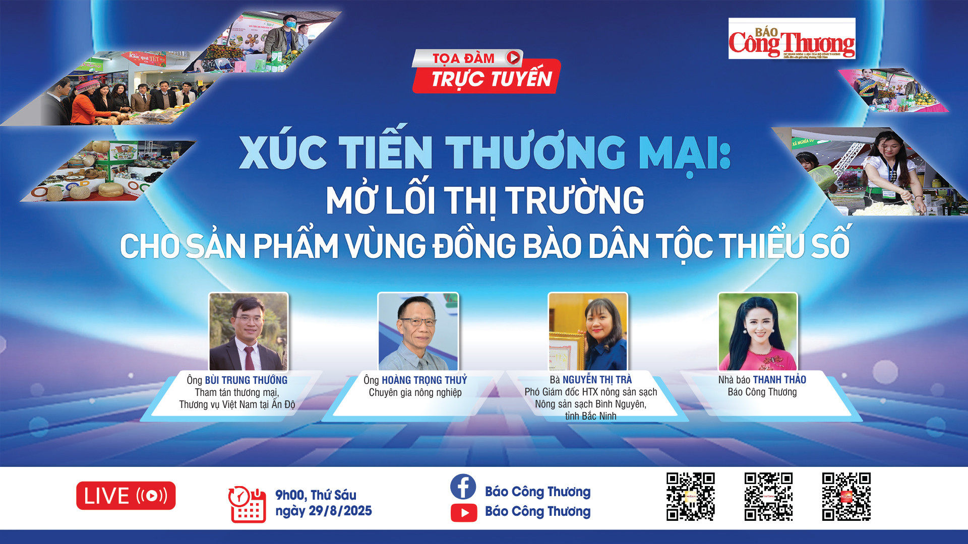 TRỰC TIẾP: Tọa đàm 'Xúc tiến thương mại: Mở lối thị trường cho sản phẩm vùng đồng bào dân tộc thiểu số'