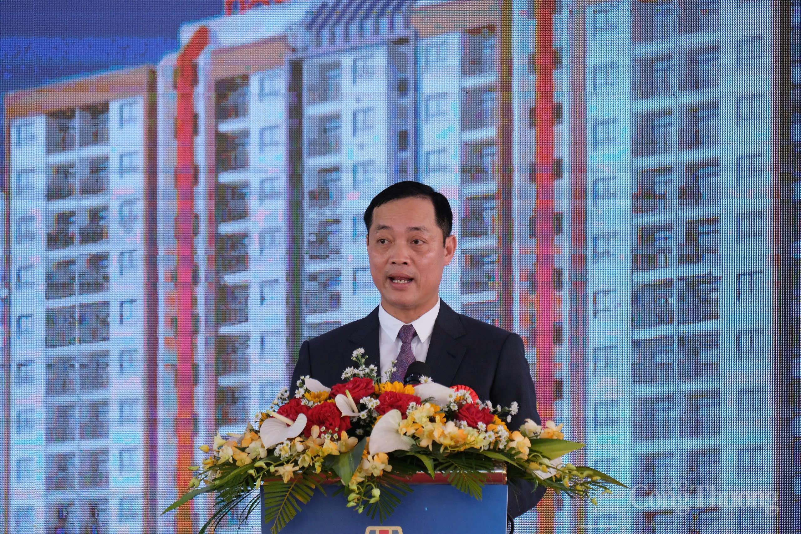 Ông Trần Phú Chiến, Chủ tịch HĐQT Hacom Holdings phát biểu tại buổi lễ. Ảnh: Lê Sơn