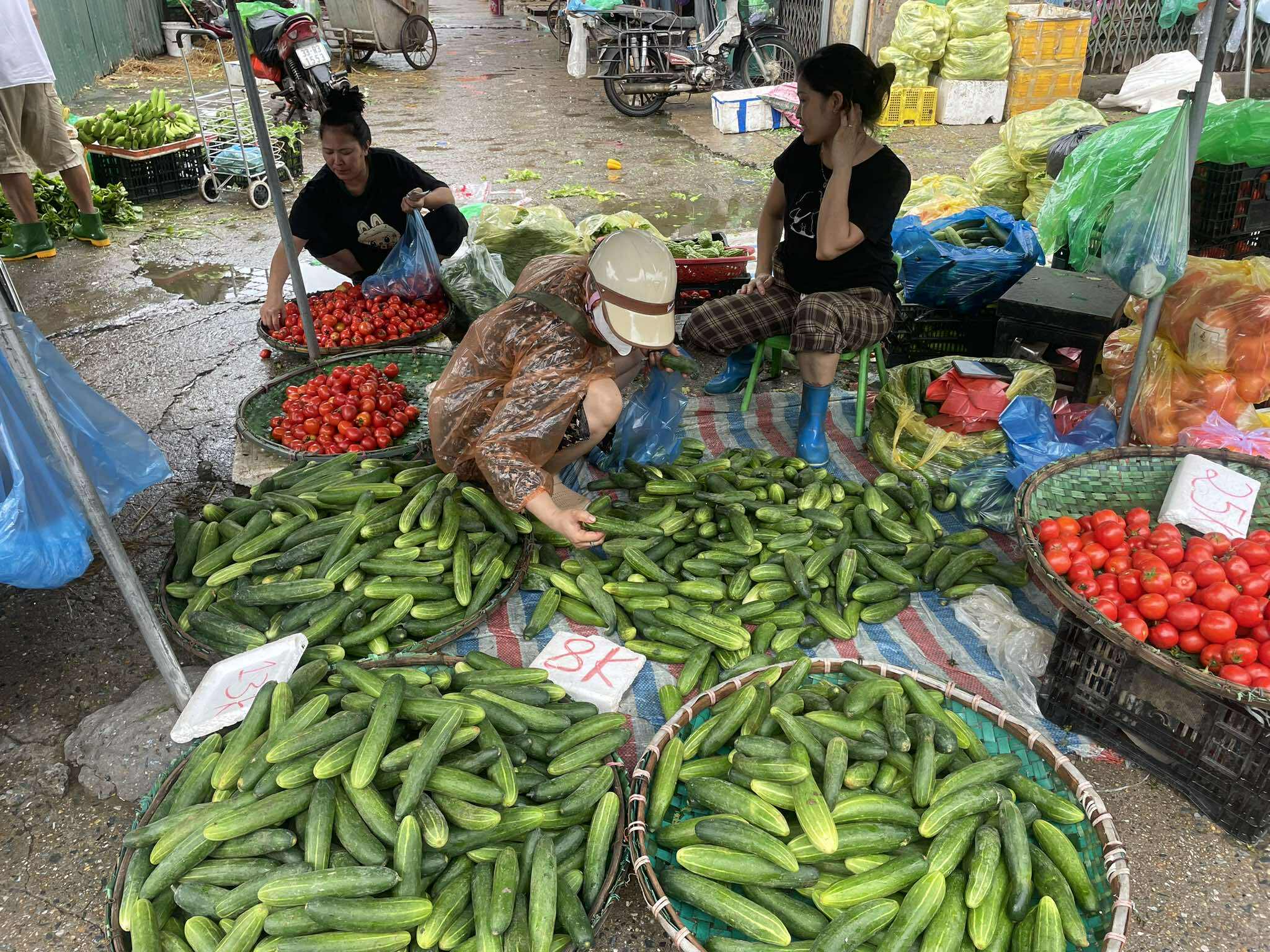 Chợ Hà Nội rau xanh khan hiếm, đắt hàng