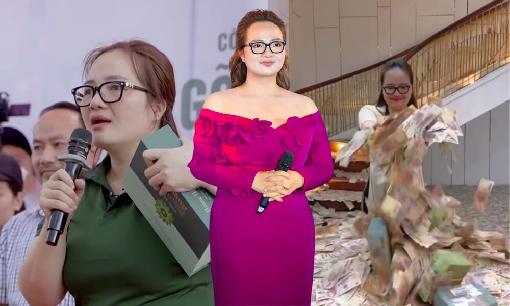 Hình ảnh rải tiền khắp nhà, ném tiền từ trên cao gây ra làn sóng chỉ trích mạnh mẽ vì sự thiếu tôn trọng đồng tiền và thái độ kệch cỡm. Ảnh MXH.