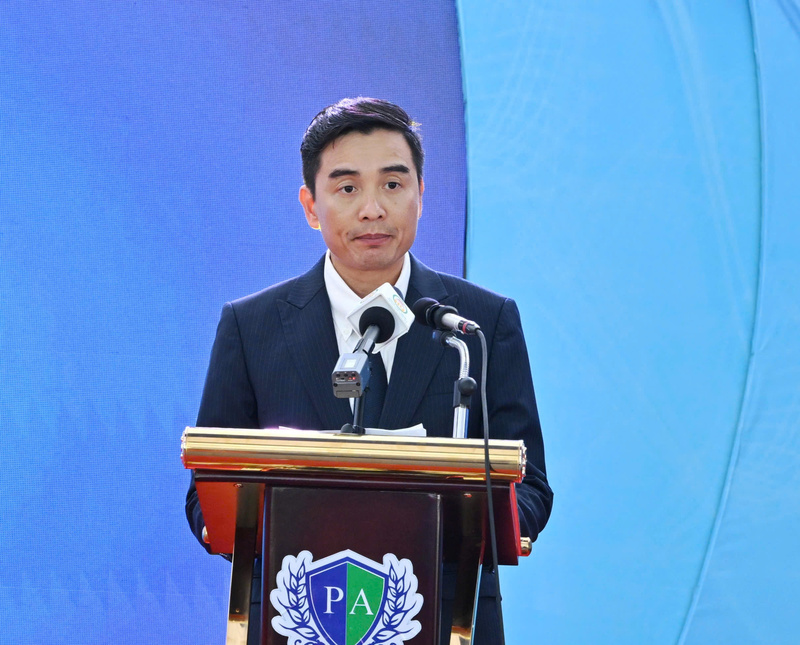 Đại diện Công ty TNHH Đầu tư Xây dựng và Thương mại Phương Anh phát biểu tại sự kiện.