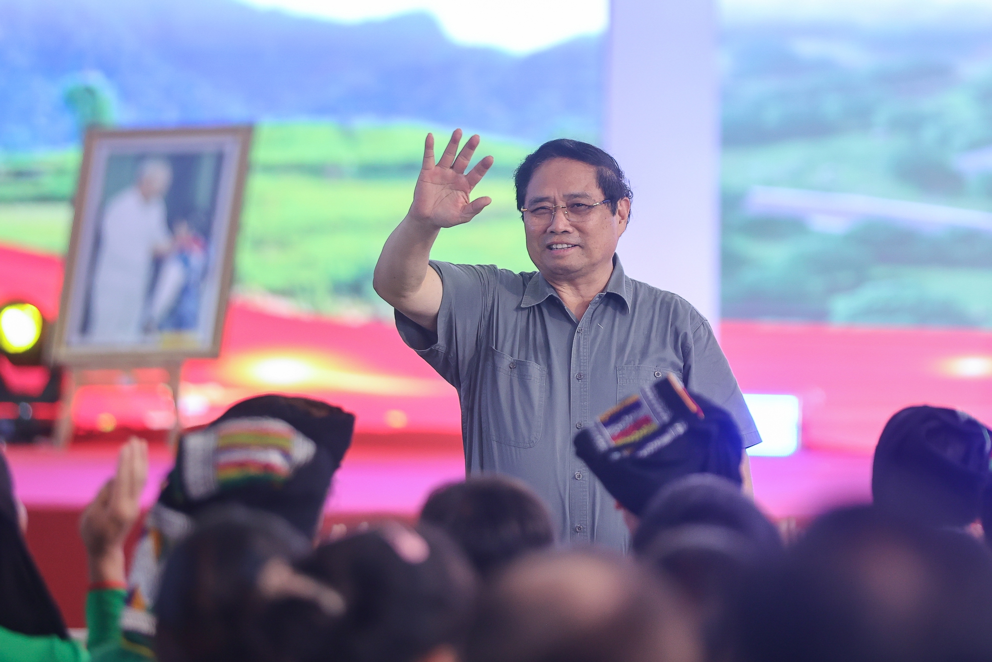 Thủ tướng Phạm Minh Chính dự lễ khởi công Trường nội trú liên cấp Tiểu học và THCS Bát Mọt