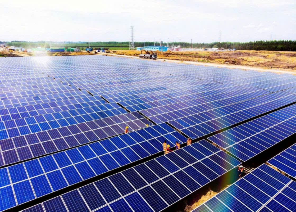 Những tấm pin năng lượng mặt trời tại Tây Ninh. Ảnh: Cổng thông tin điện tử tỉnh Tây Ninh