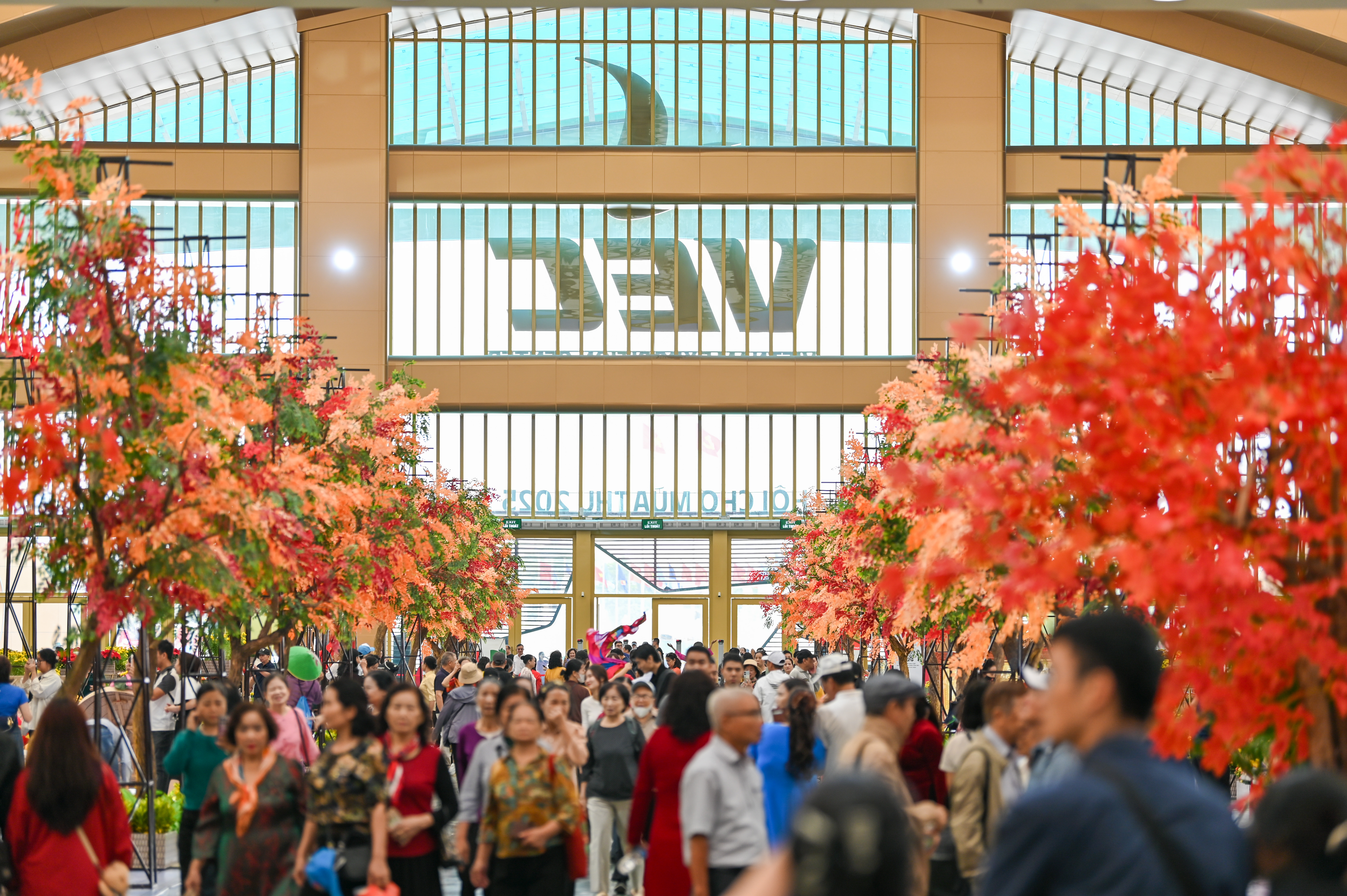 Biển người đổ về Con đường Mùa Thu